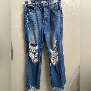 Women’s ripped denim jeans
